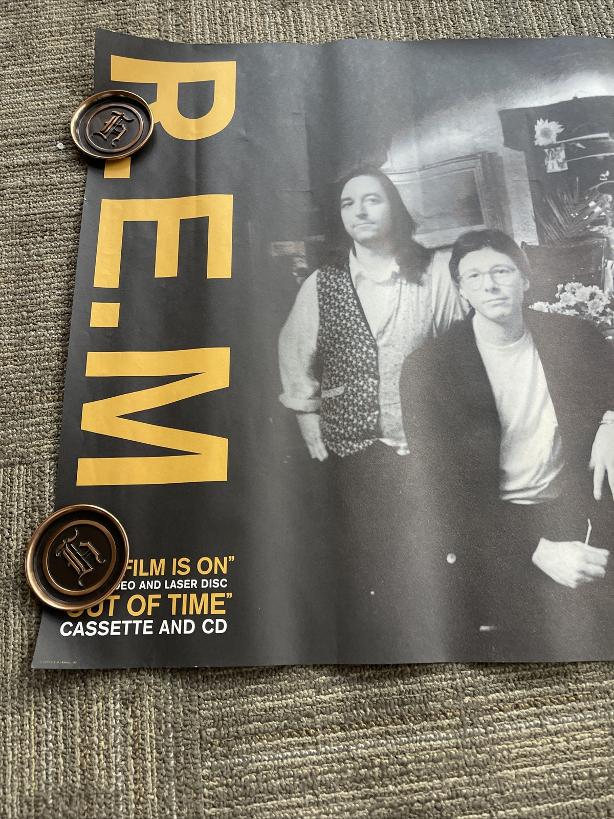 #50 R.E.M. 1991 Out Of Time Record Store Promo Poster 23” X 35” REM7