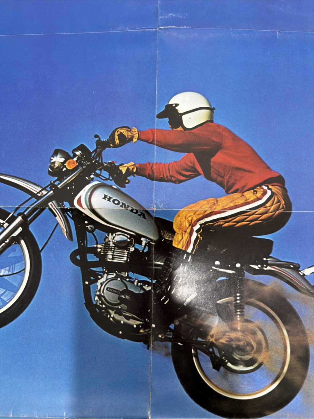 Vintage NOS 1970s-80s  Honda XL-250 Motorcycle Dealership Poster2