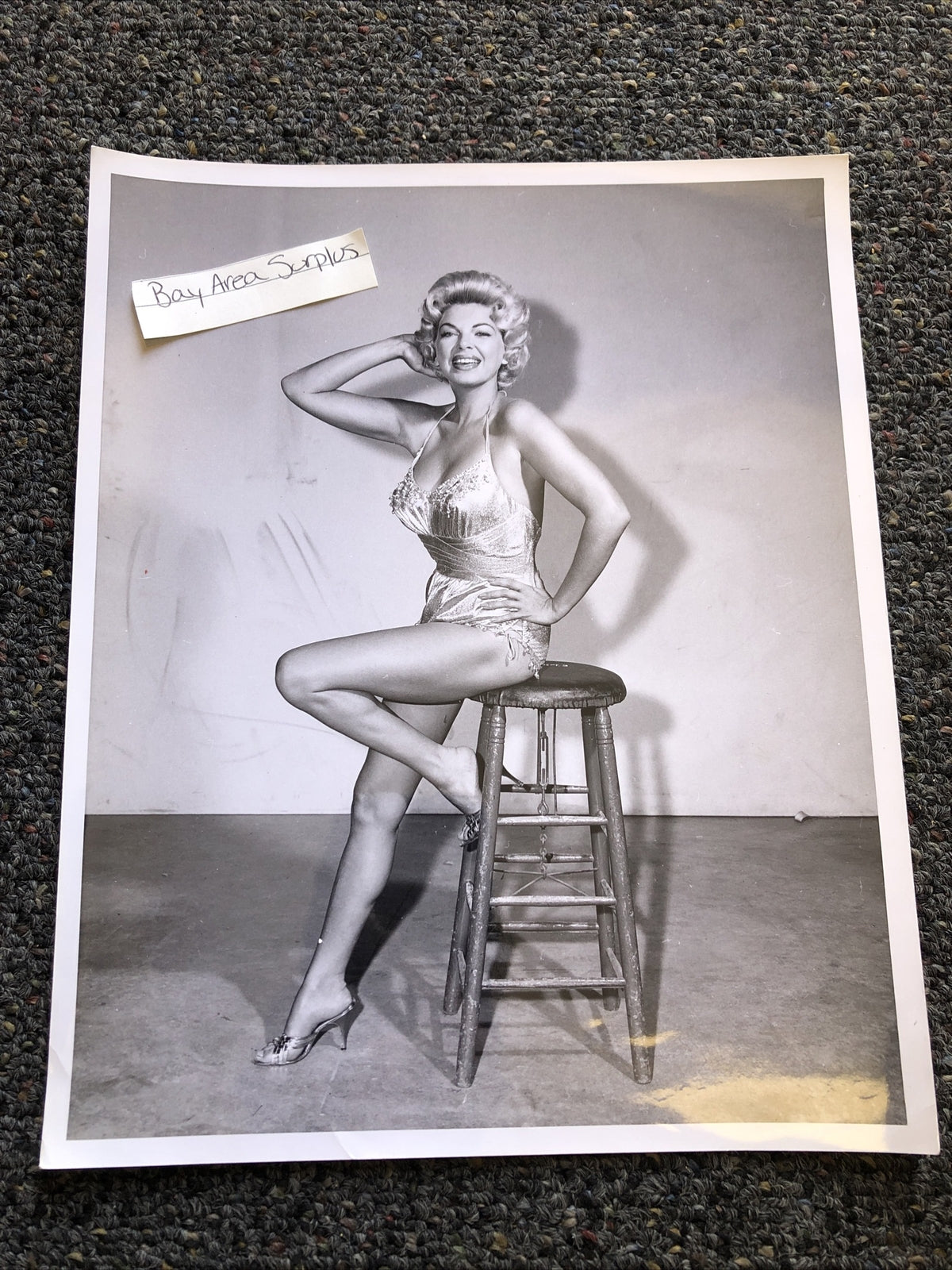 Original Unpublished Photo Of Actress Barbara Nichols Photograph Rare 10”x8”0