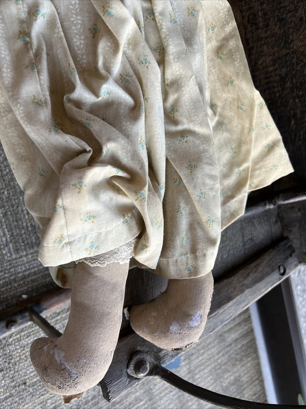 28” Vintage Cloth Doll  Painted Face Unidentified Maker6