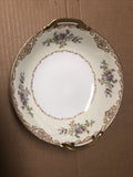 Vintage Meitro China Round Dish Bowl Japan Flower Design With Gold Trim 9”0