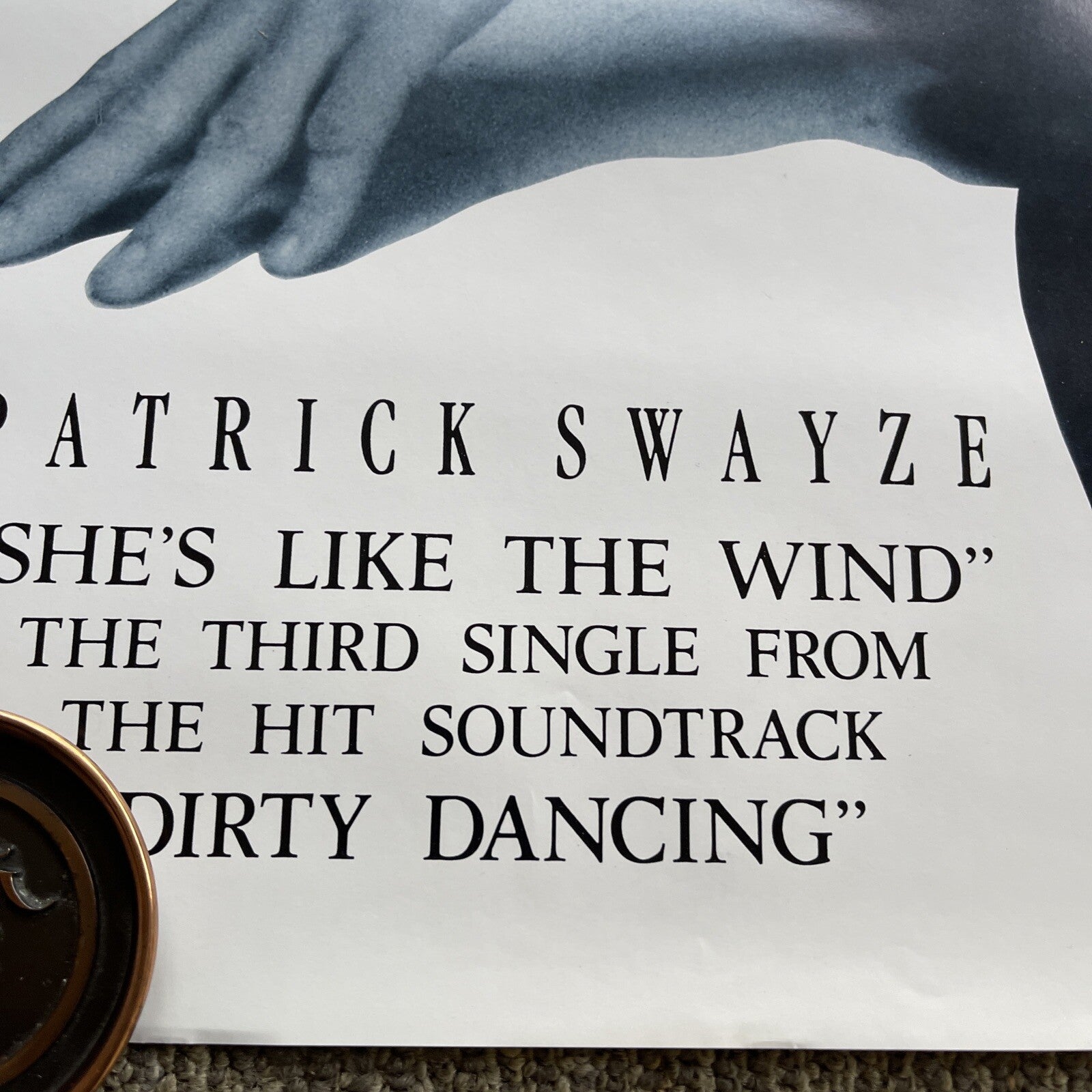 #175 1987 Dirty Dancing Patrick Swayze Record Store Movie Promo Poster 23x352