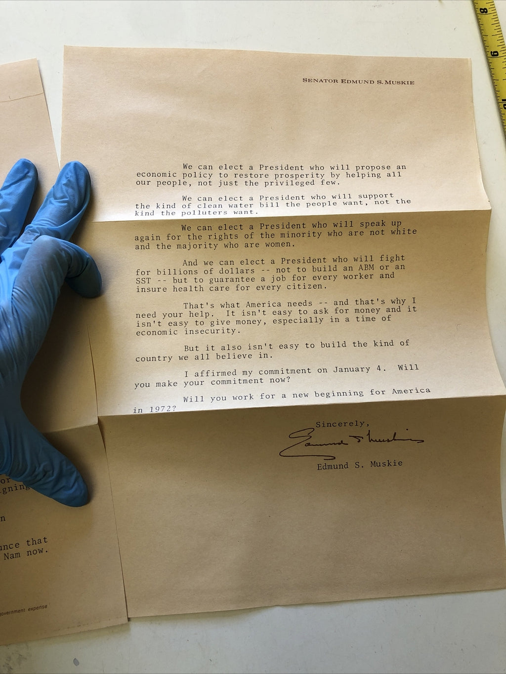 Vintage: Edmund Muskie Vs Nixon Request For Donations To presidential campaign1