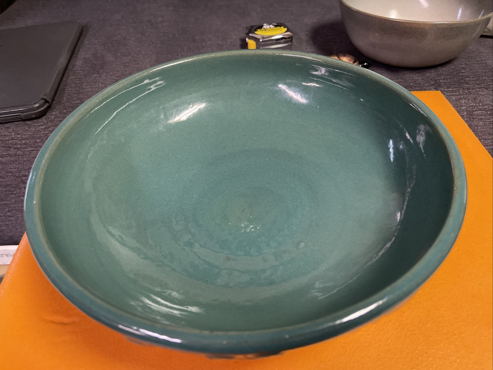 Vintage 1960s Red Wing Pottery Christmas Spruce Large Bowl 11"1