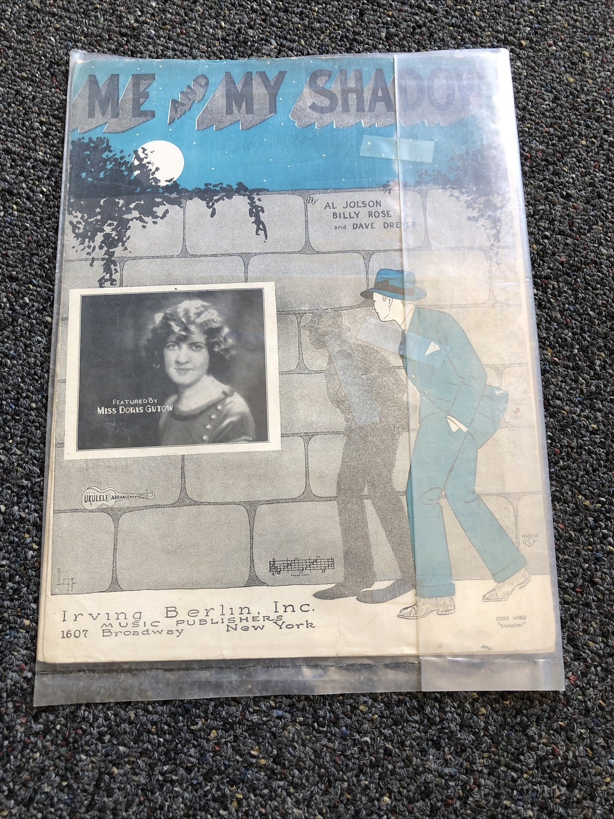 RAIN 1927 Vintage Sheet Music Al Mitchel Lyrics & Music By Eugene Ford 1