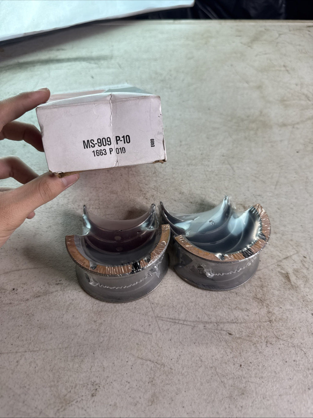 Vintage Perfect Circle MS-909 P-10 1663 P 010 Engine Main Bearing Set0