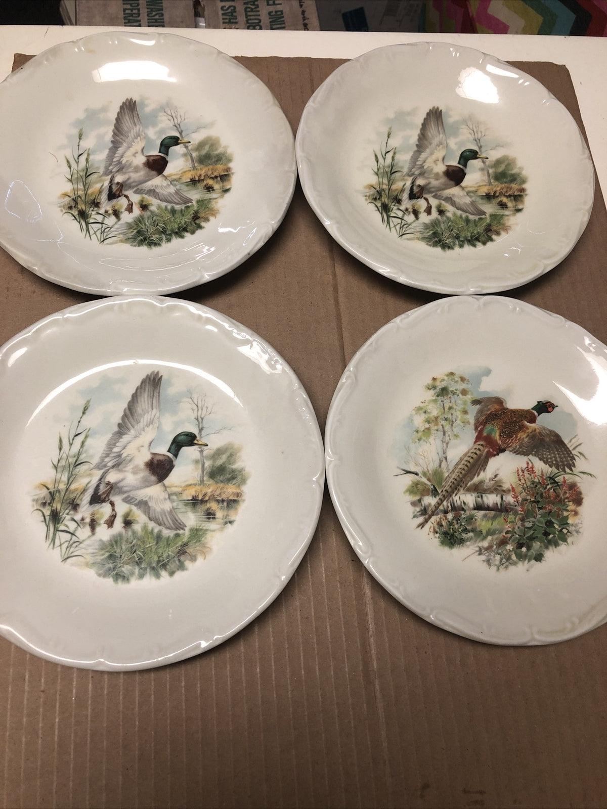 Lot Of 4 PORCELAINE DE SOLOGNE Salad Plates 8”0