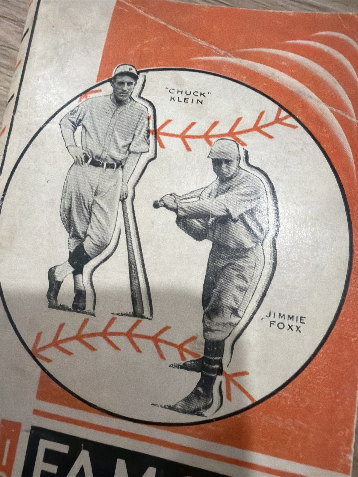 1933 Famous Sluggers Yearbook H&B Louisville Slugger Babe Ruth Baseball Card Sz1