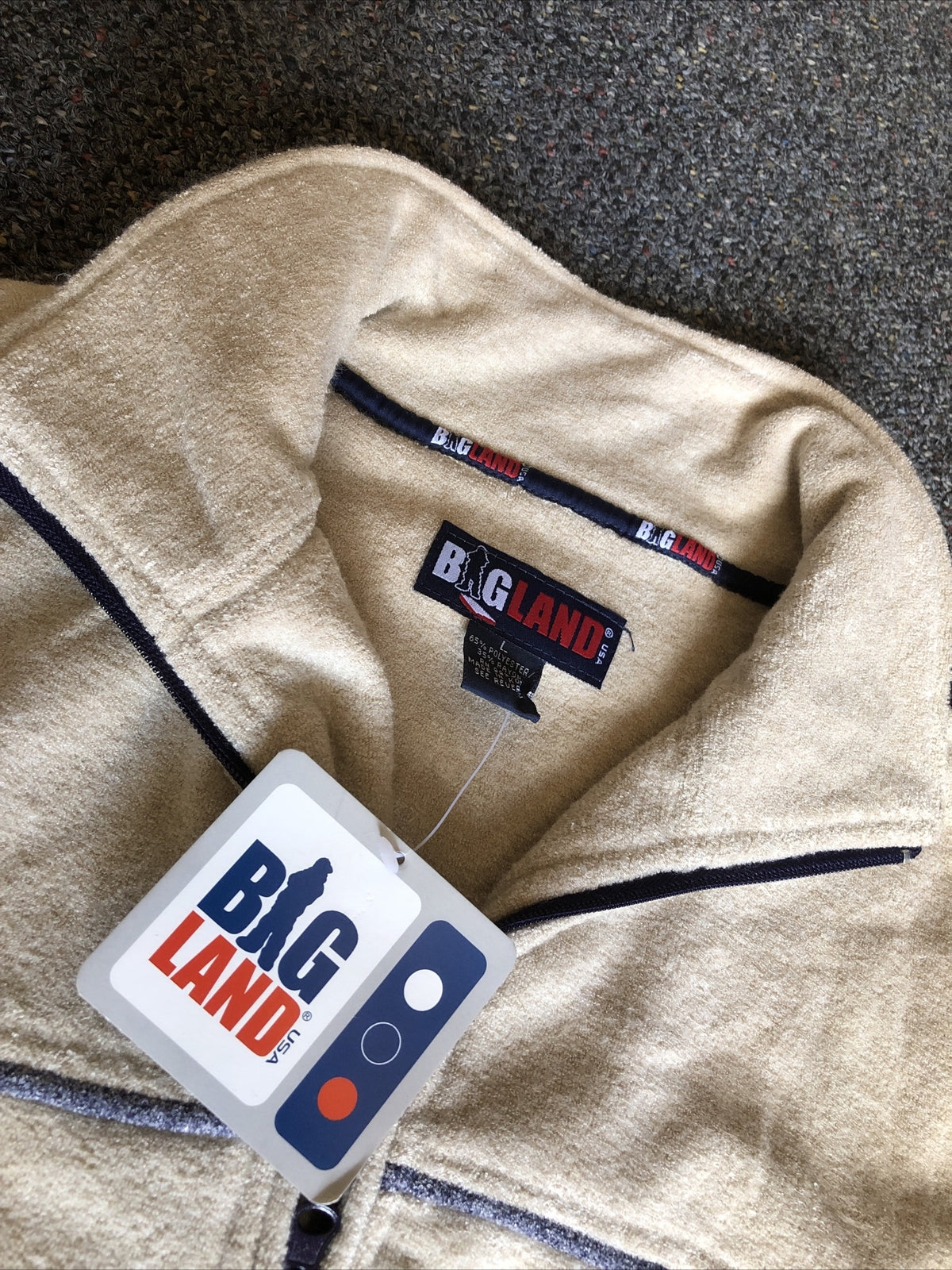 Vintage 90’s NOS Big Land Zip up Shirt Size L2