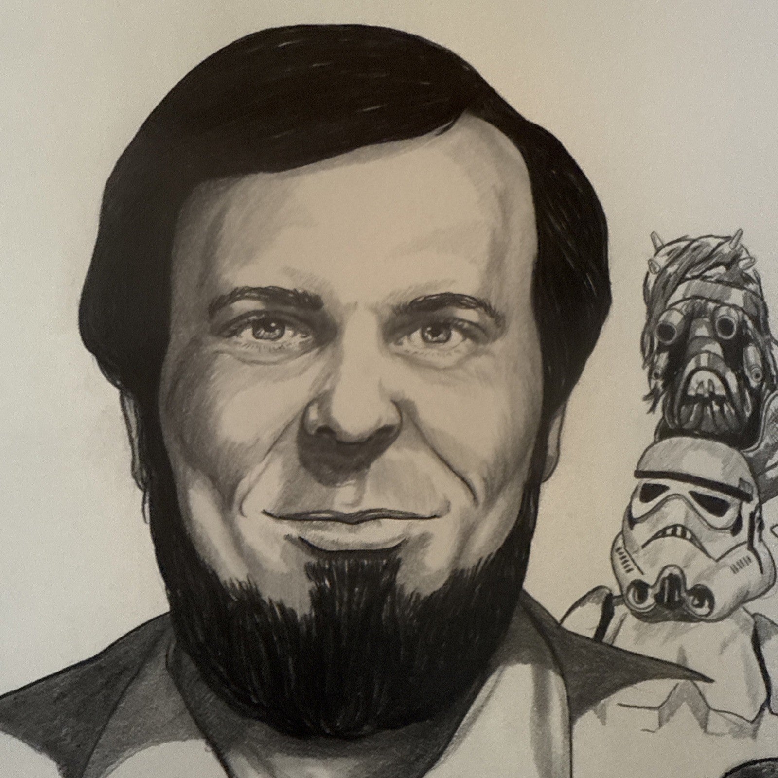 1980 Star Wars ORIGINAL ART SKETCH 1/1 Paul Madden For Gary Kurtz Producer8