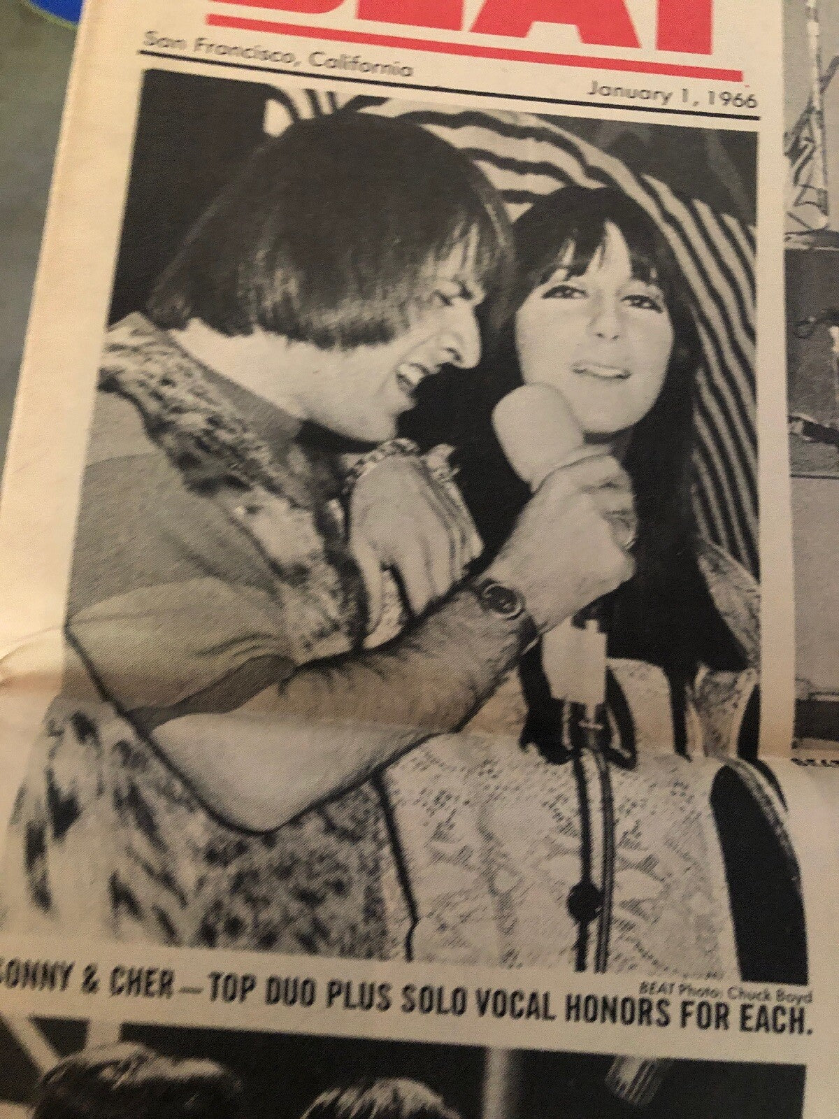 ULTRA RARE 1966 BEATLES Dylan KYA Radio NEWSPAPER San Francisco 1st POP Awards5