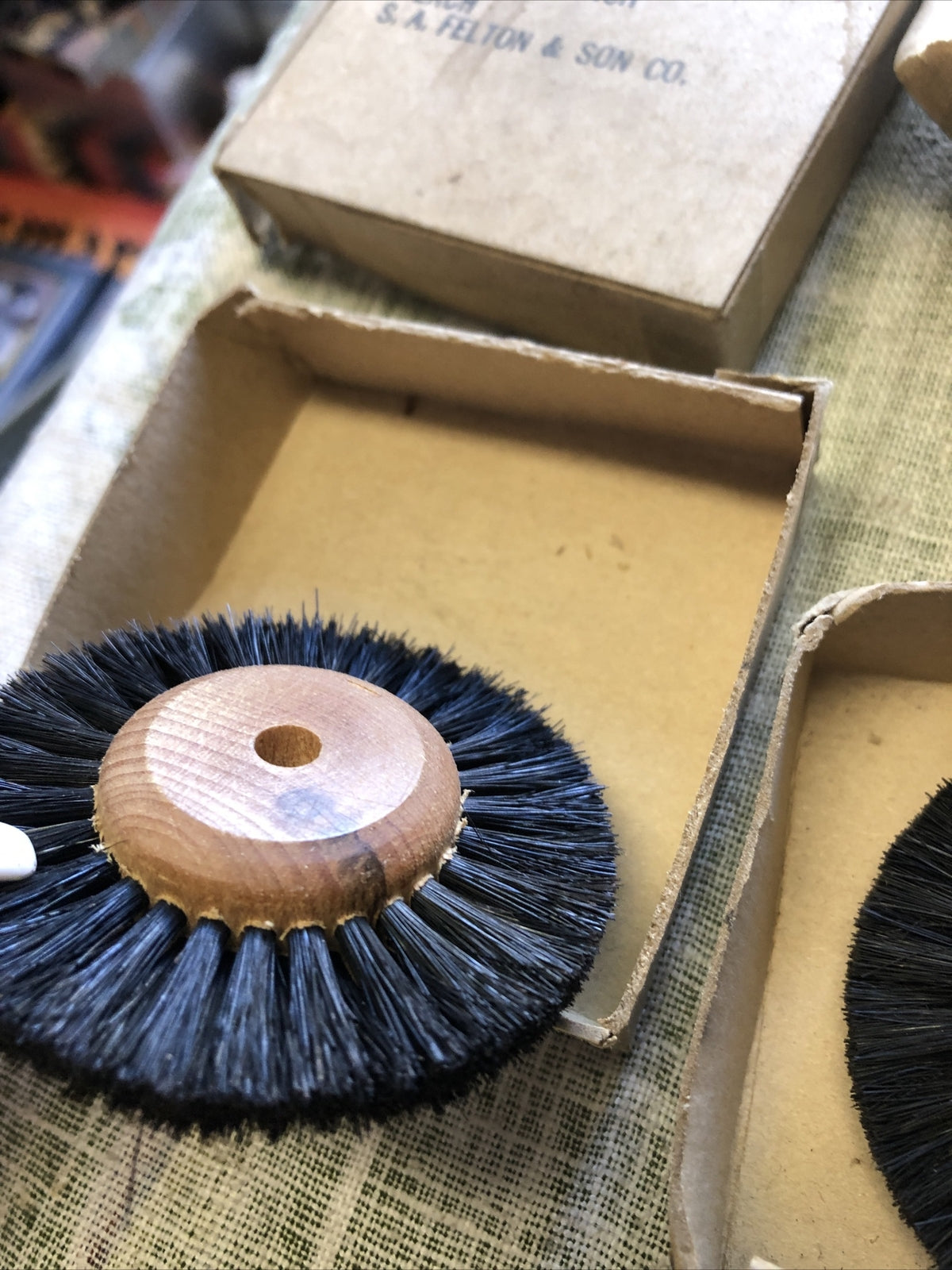 Lot Of 3 - Brush Fiber Rotary Wheel Converging Type 2 1/2 Inch NOS3