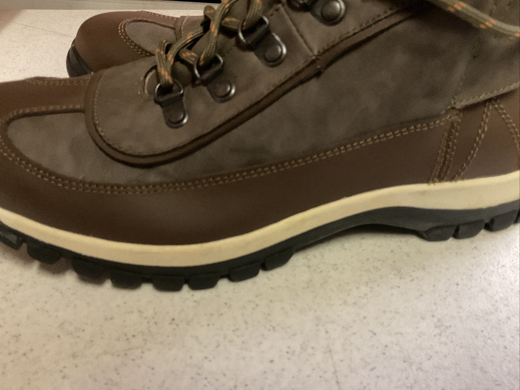 Calvin Klein Jeans BOOT Size 11.5 M Brown  leather lace-up NEW9