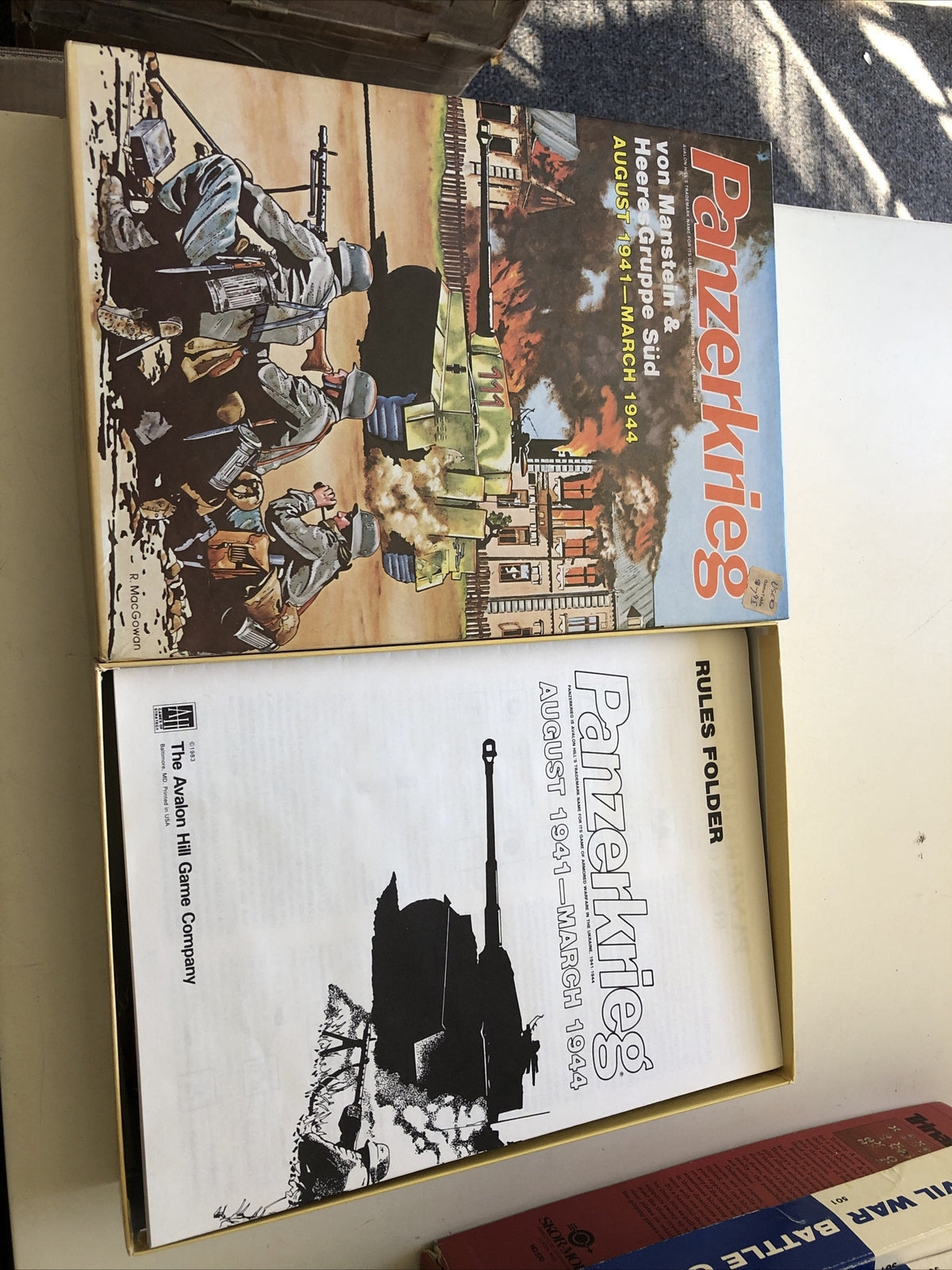 Avalon Hill Panzerkrieg WWII von Manstein & HeeresGruppe Sud Aug 1941-Mar 19410