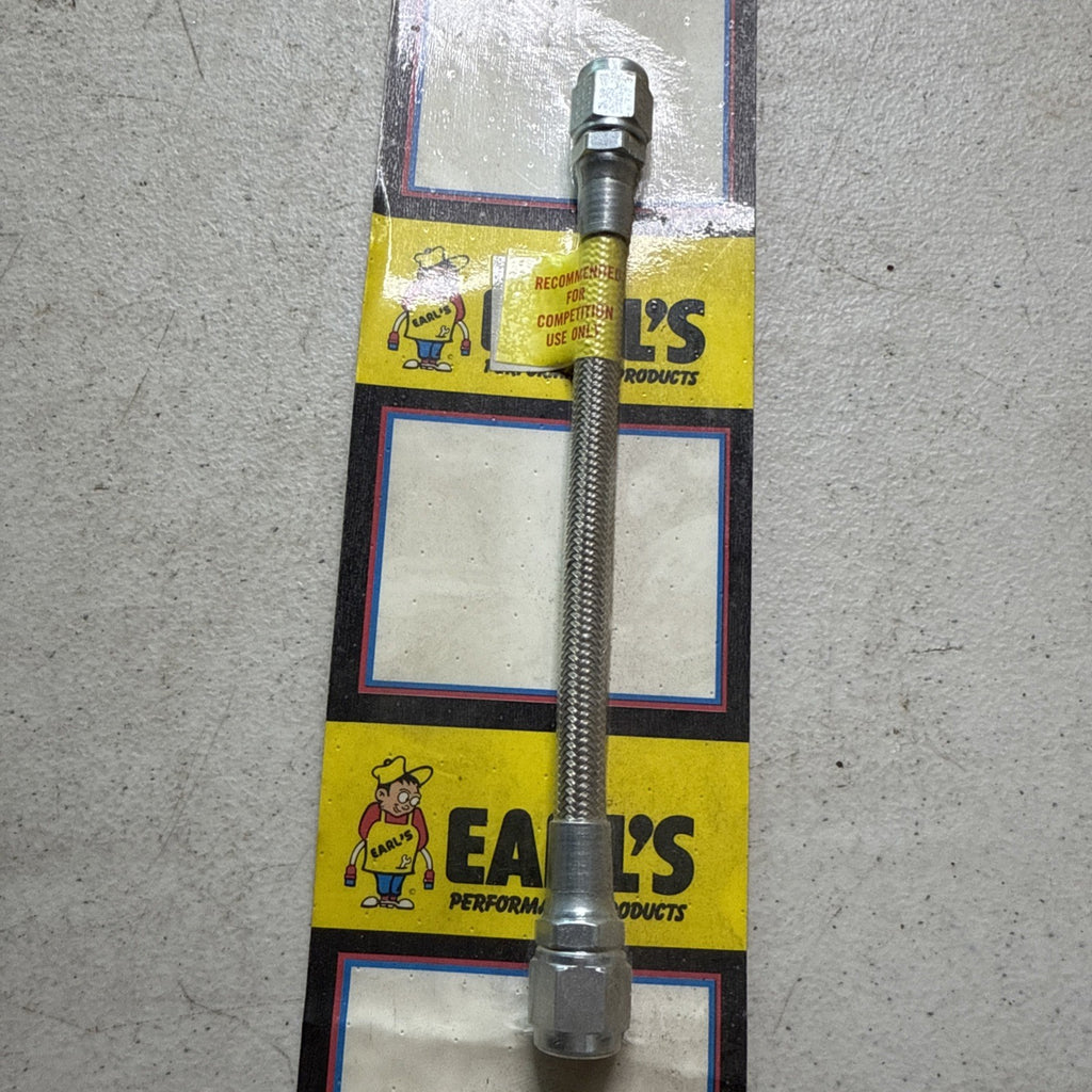 Earls stainless steel braided hose, 6-inches, -4 AN size hose #6206062