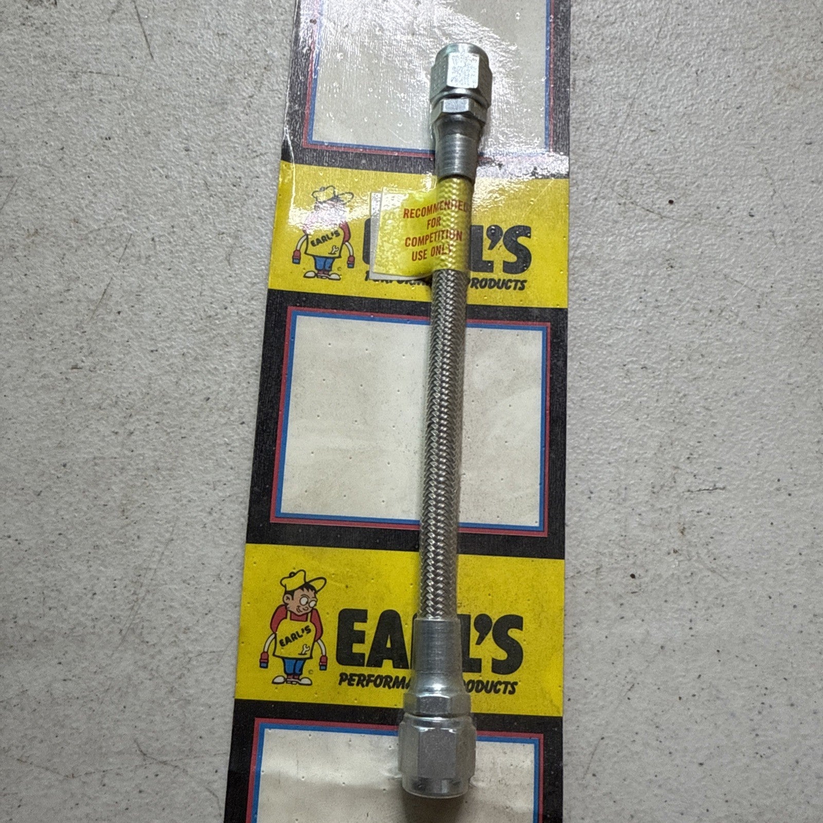 Earls stainless steel braided hose, 6-inches, -4 AN size hose #6206062