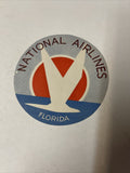 National Airways Airline 1930s ORIGINAL Luggage Baggage Tag Label Sticker0