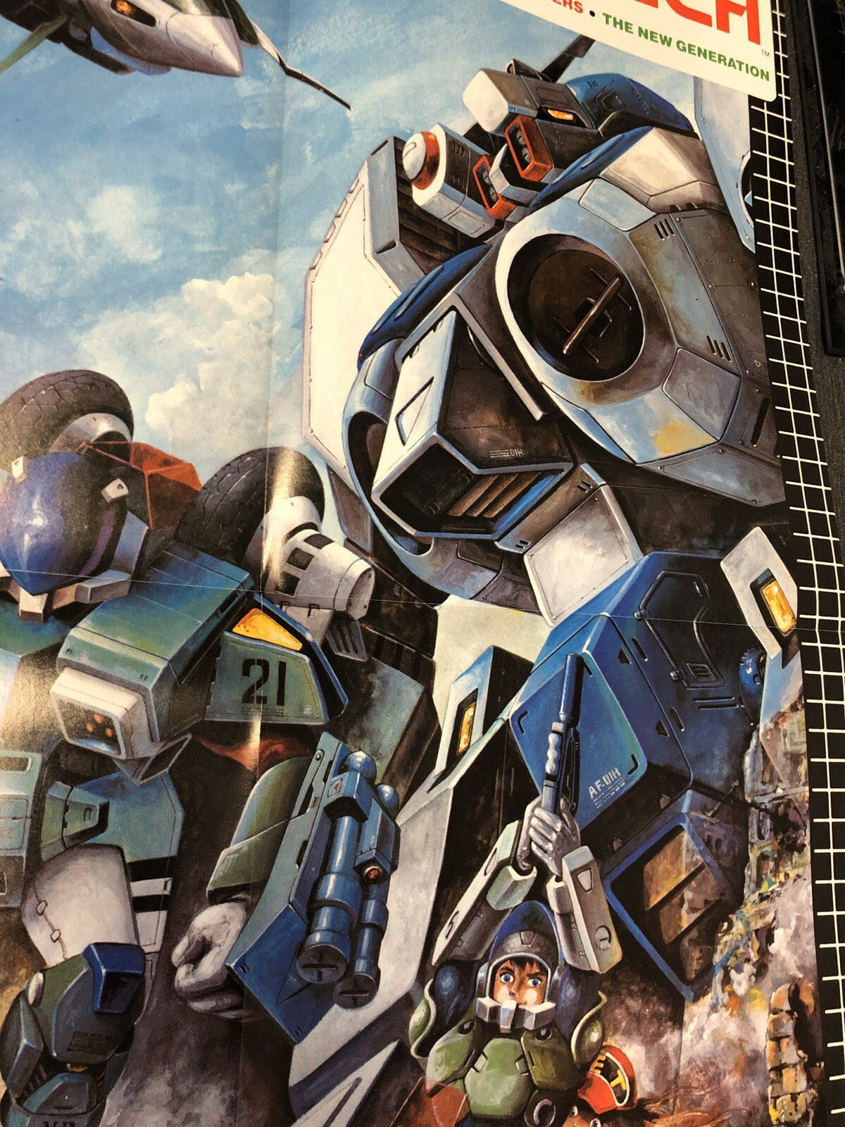 Original 1985 ROBOTECH Macross Masters New Generation Comic promo poster 28x20”5