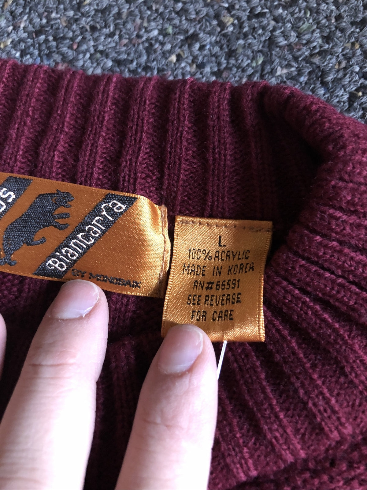 Vintage 90's NOS Trutus Biancarra Mens Sweater With Matching Beanie NWT Size L4