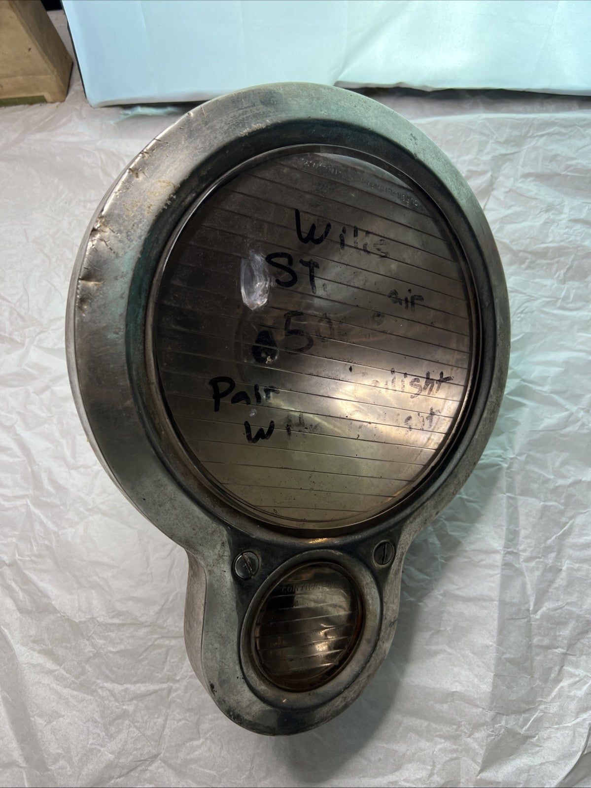 Vintage Willys ST 5¾" Headlamp – Dual Lens Housing1