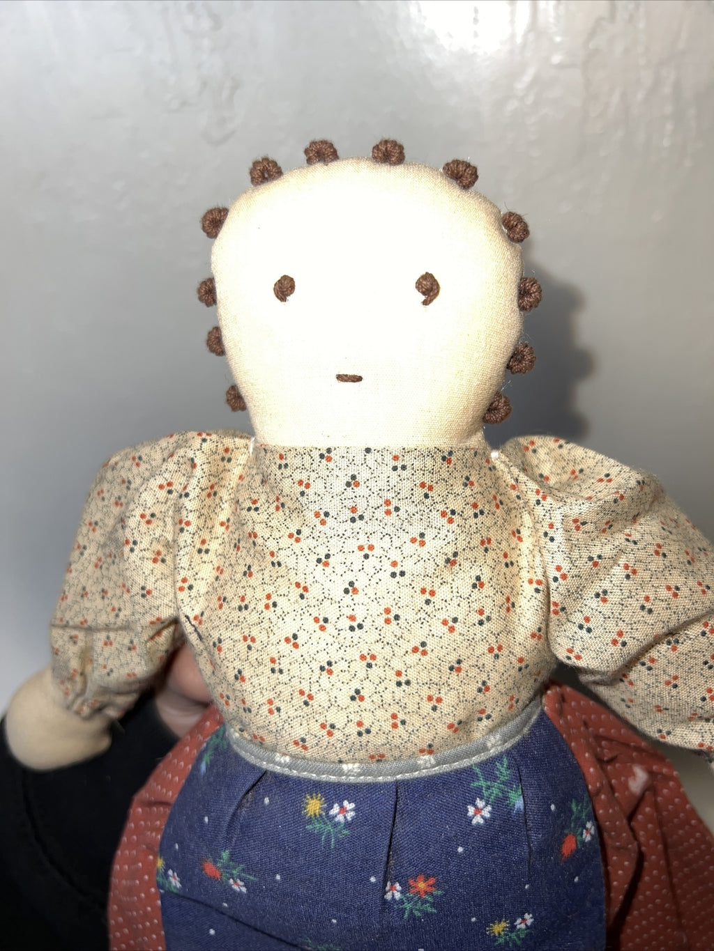 13” Vintage Handmade Folk Art Cloth Doll 1