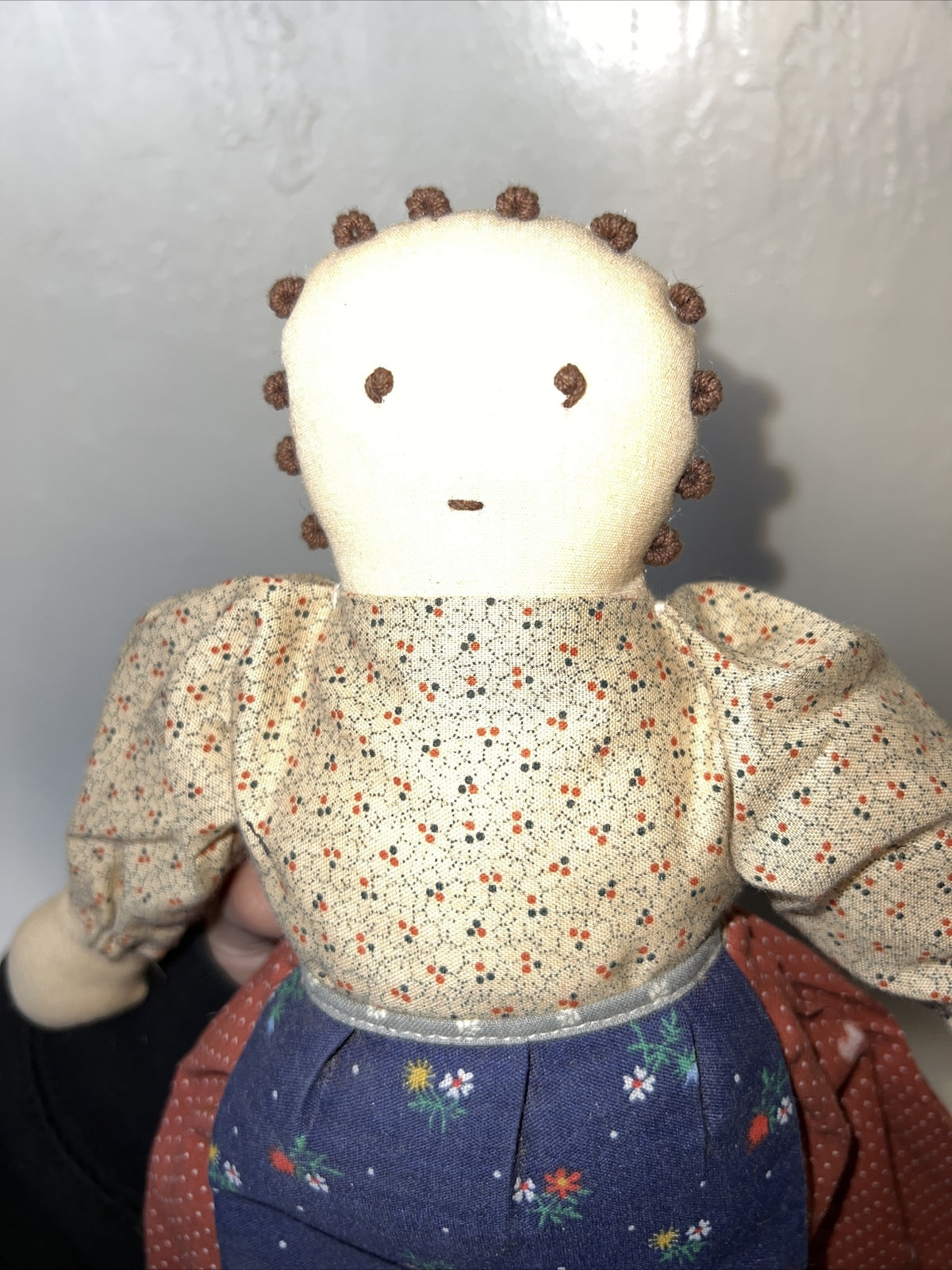 13” Vintage Handmade Folk Art Cloth Doll 1