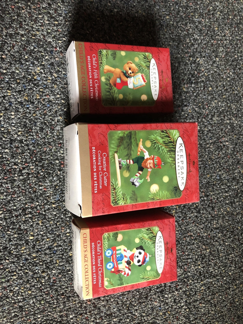 Vintage Lot Of 3 Hallmark Keepsake Ornaments0