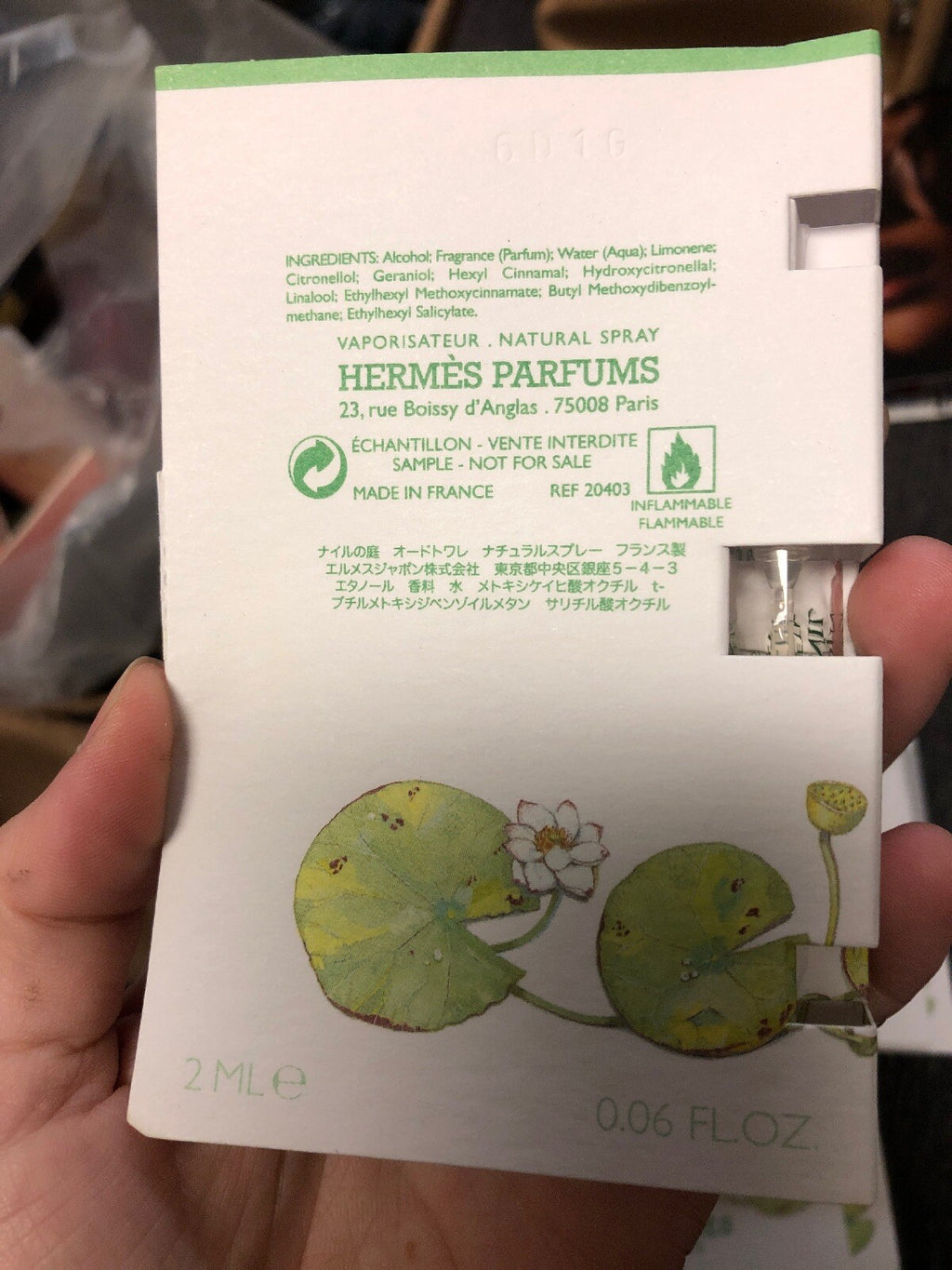 Lot 4 HERMES UN JARDIN SUR LE NIL EAU DE TOILETTE 0.06OZ each1