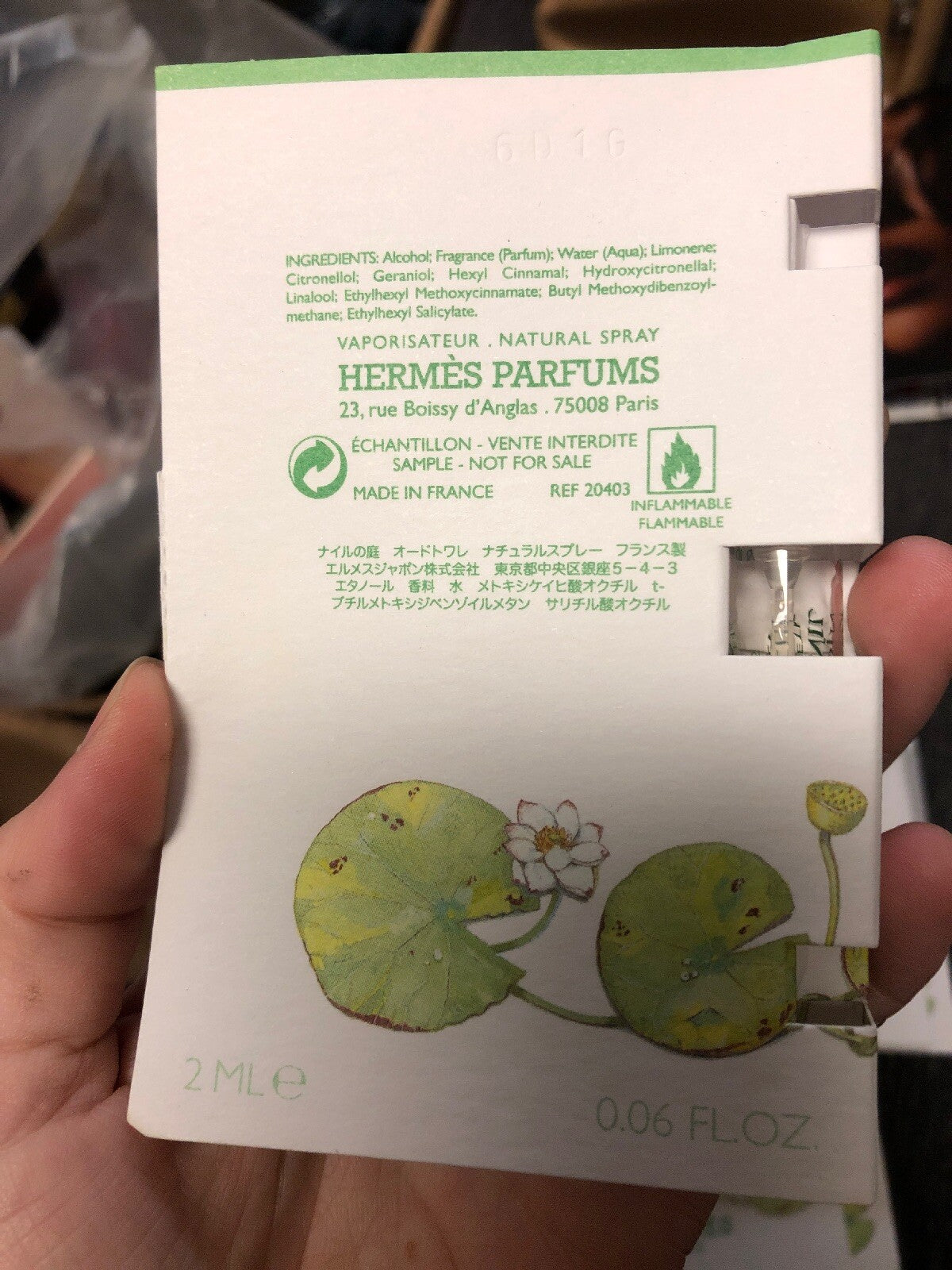 Lot 4 HERMES UN JARDIN SUR LE NIL EAU DE TOILETTE 0.06OZ each1
