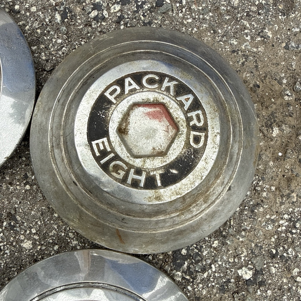 1940's Vintage Packard Eight Center 8" Hub Cap HUBCAP Center Cap Set of 44