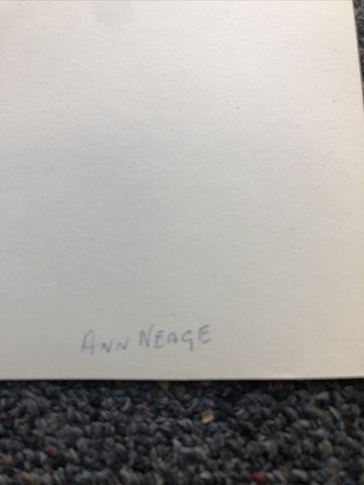 Rare Vintage Original Unpublished Photo Of ANN NEAGE 9.5”x7.5”7