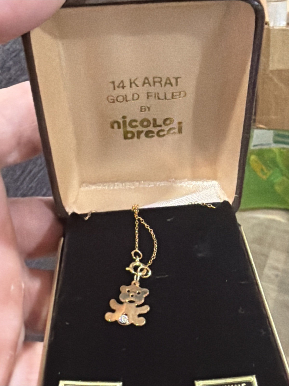 Lot Of 18 14K Gold Filled Teddy Bear Pendant RealDiamond Nicolo Brecci Necklace3