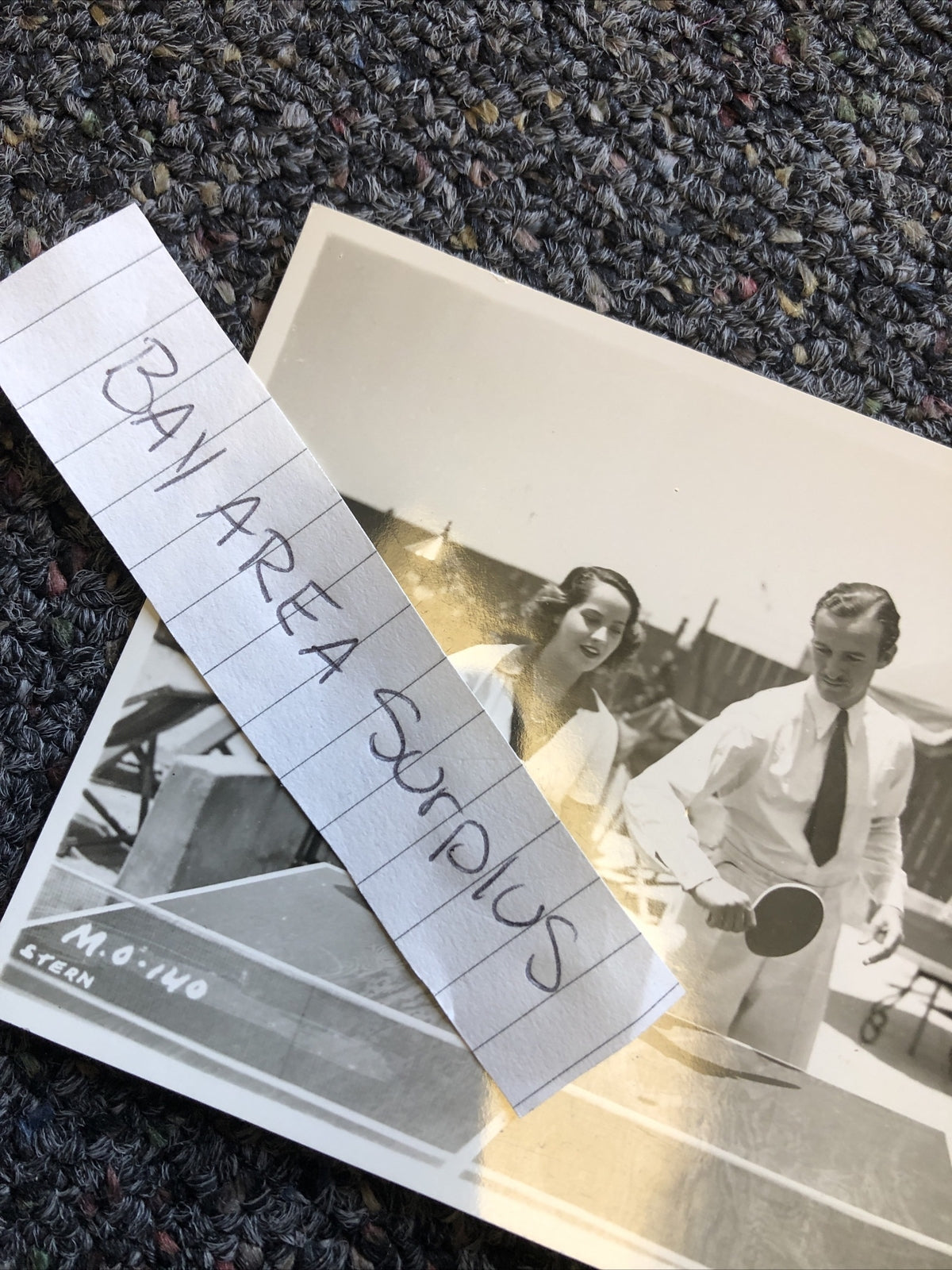 RARE Original Photo Of DAVID NIVEN & MERLE OBERON Playing Tennis Candid Shot 4x33