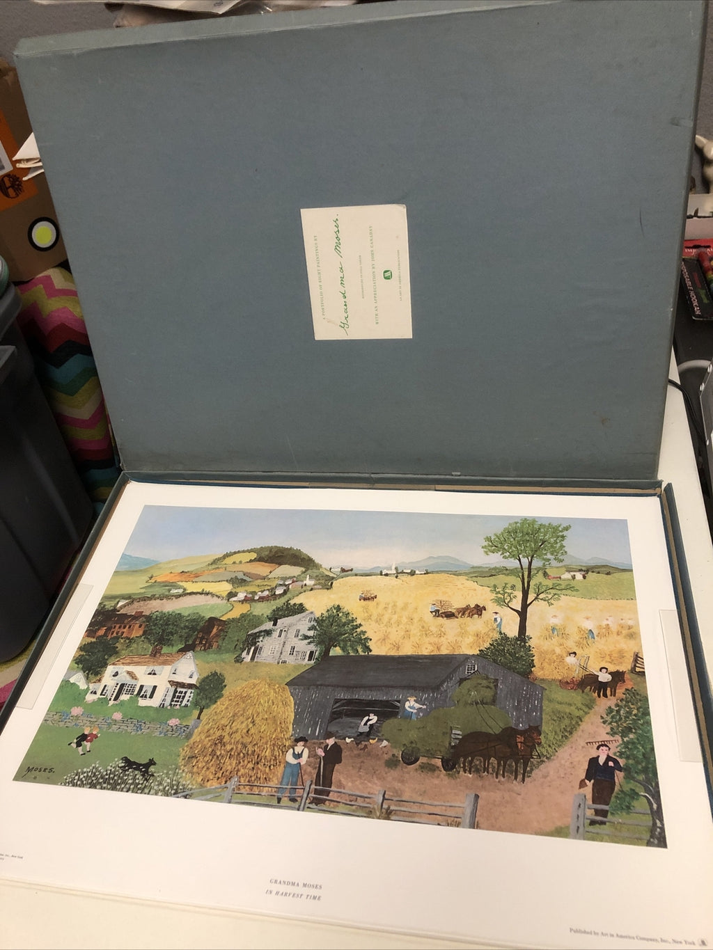 Vintage Grandma Moses Prints Set of 8 Portfolio John Canady 1950's0