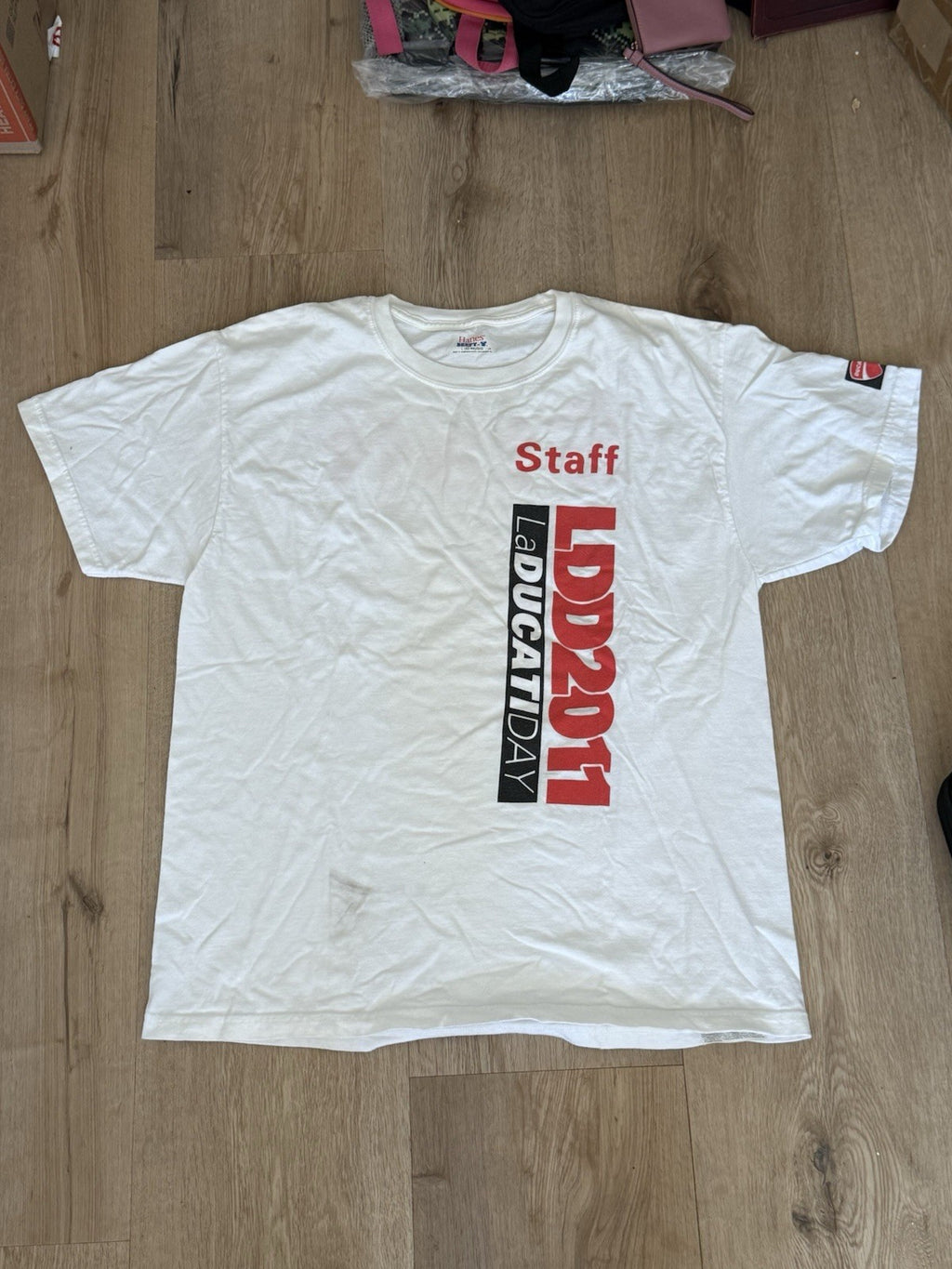 2011 LaDucatiDay LDD Staff T-Shirt Ducati Motorcycle Rally Event Tee sz L0