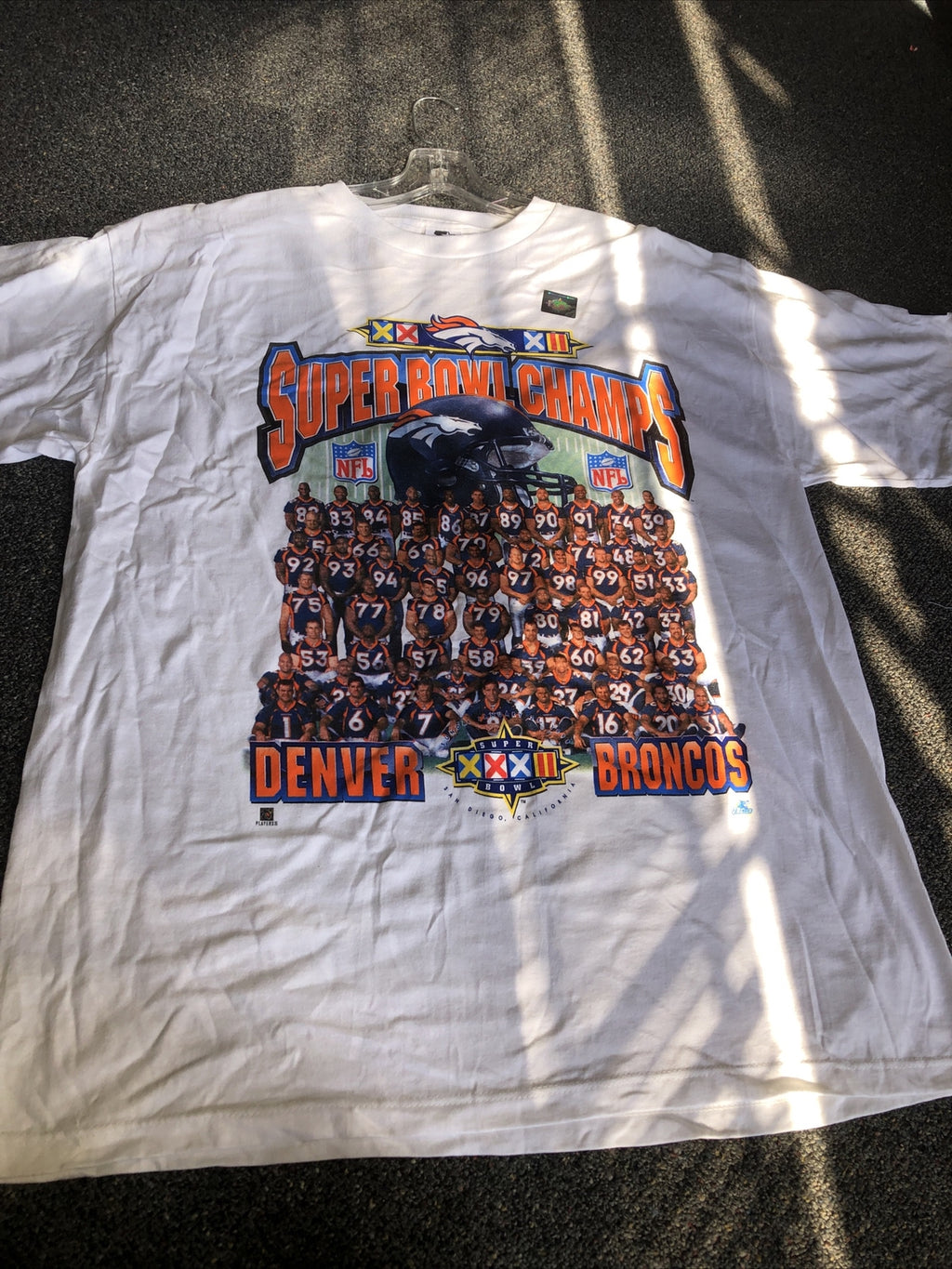Vintage 90’ Starter Superbowl XXXII Shirt Superbowl Champs Broncos Team Size L0