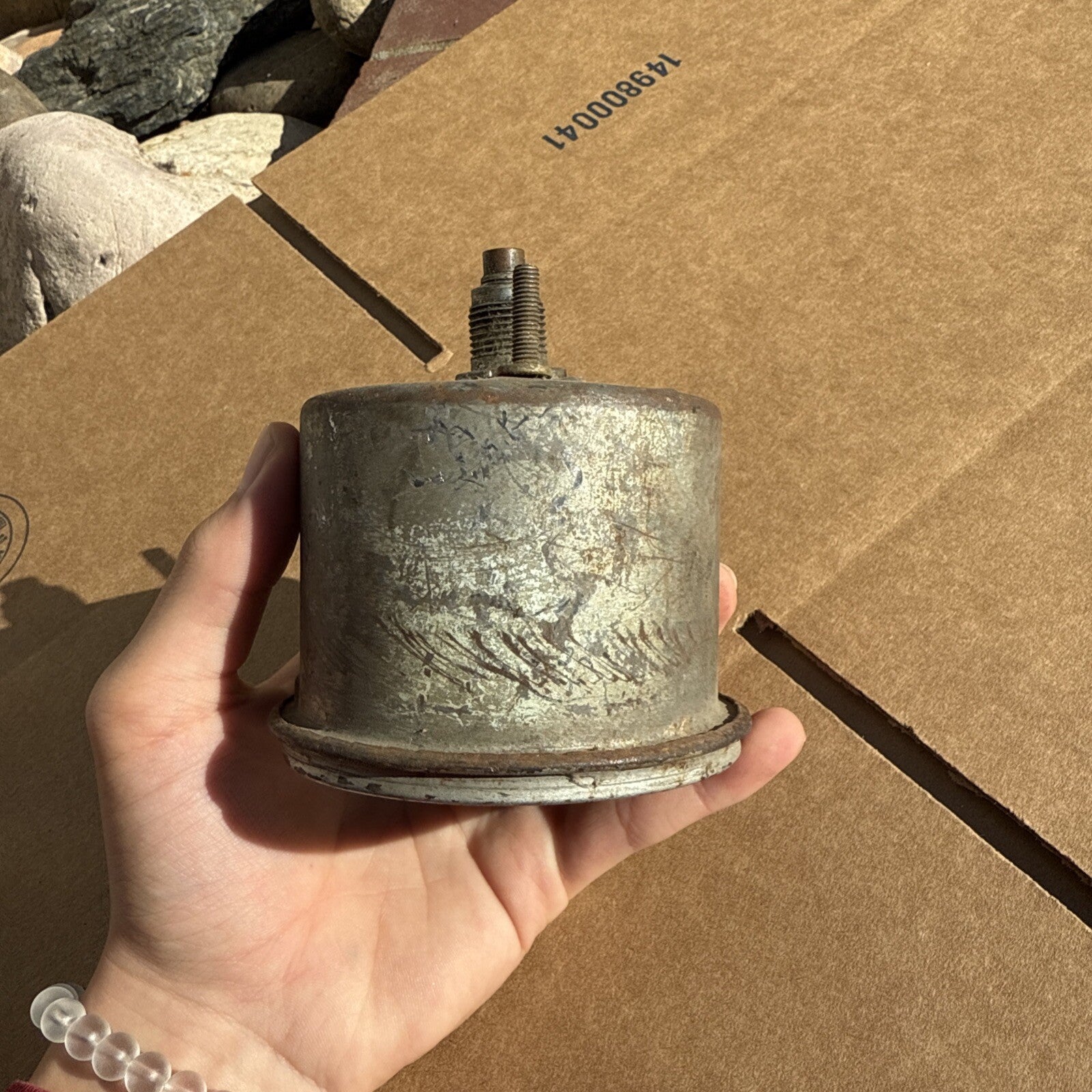 Vintage 3500 RPM Tachometer and Engine Hour Counter3