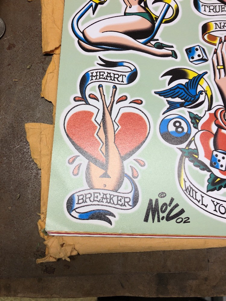 Mitch OConnell “Heart Breaker” Flash Art Sheet No Sticker 2001 Rare!1