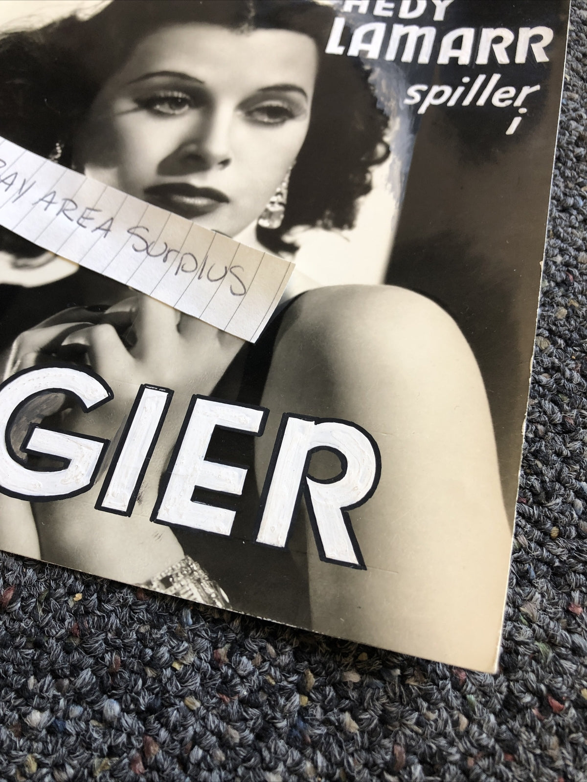 RARE ORIGINAL HEDY LAMARR ALGIERS PHOTO 7.5”x7” GLAMOUR SHOT1