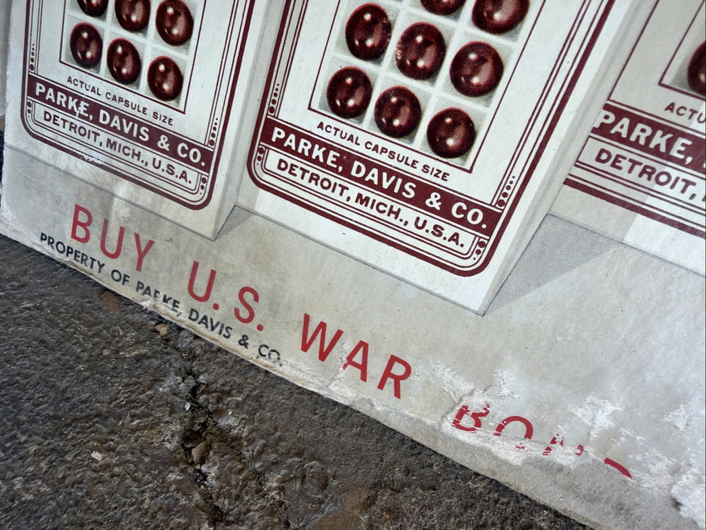 Rare Vintage 1940s Parke-Davis Vitamins General Store Cardboard Display Sign8