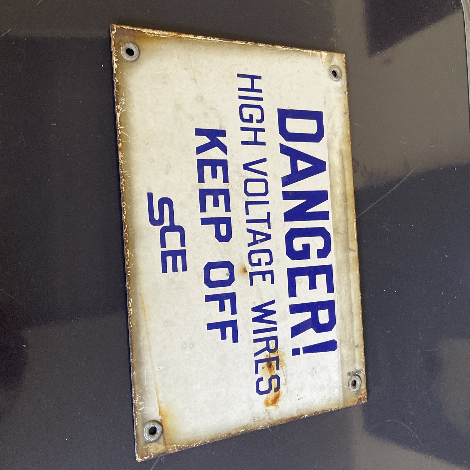 Early Porcelain Sign Danger High Voltage Keep Off Southern California Edison0