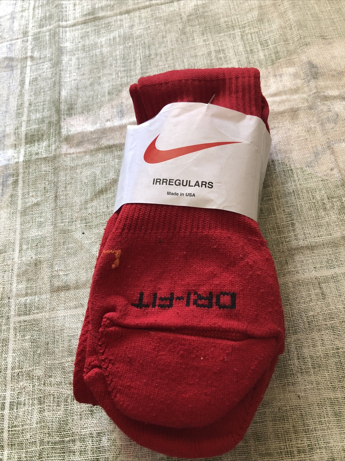 Nike Irregular High Red Socks 2 Pack Size M0