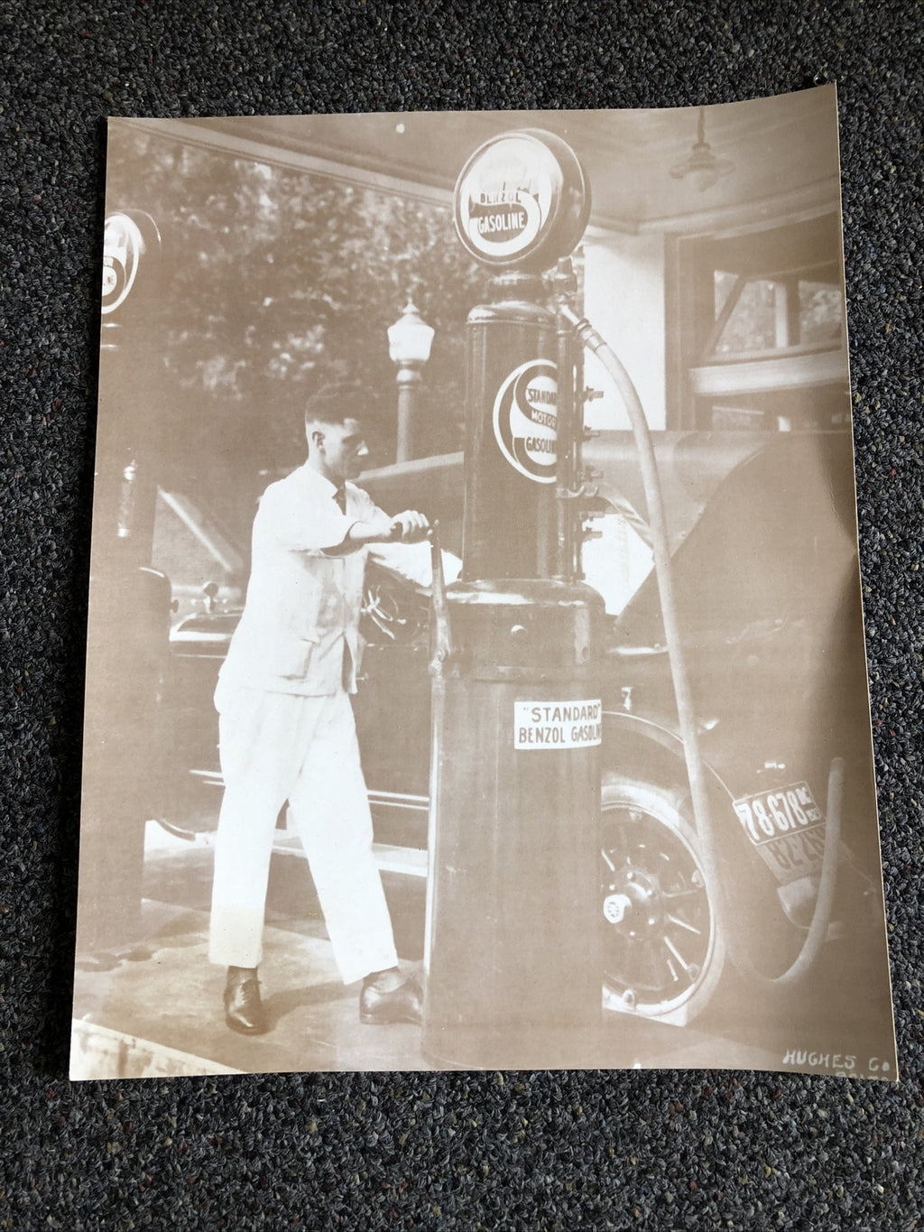 Vintage Standard Benzol Gasoline Gas Station Poster Print 14”x11”0