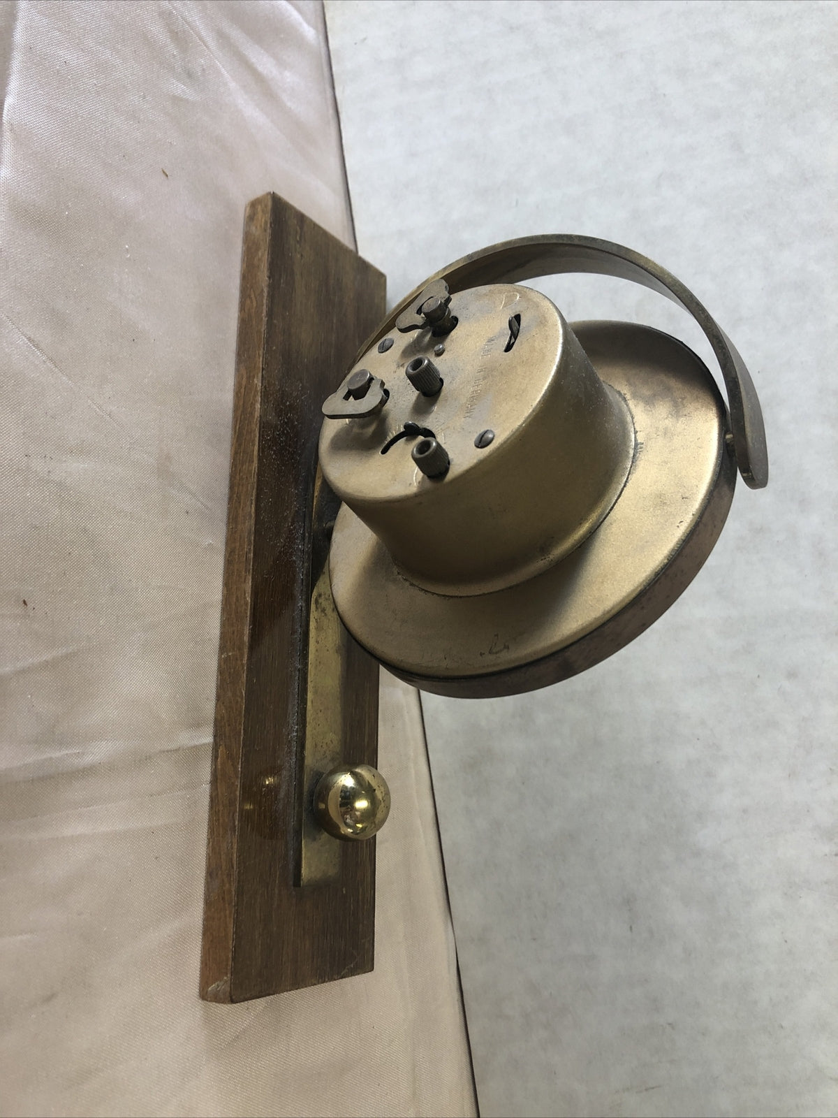 Vintage Orbros Art Deco Brass Alarm Clock Made In Germany Not Running1