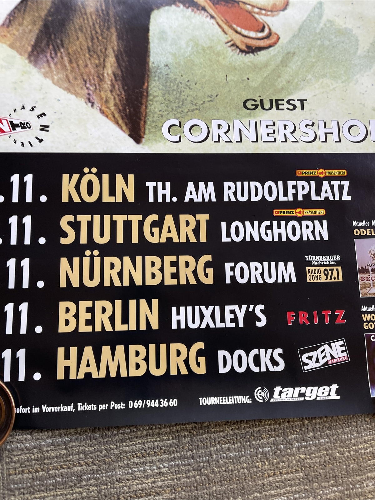 #3 1990s Beck Odelay Cornershop Record Store Tour Promo poster UK 23” X 33”3