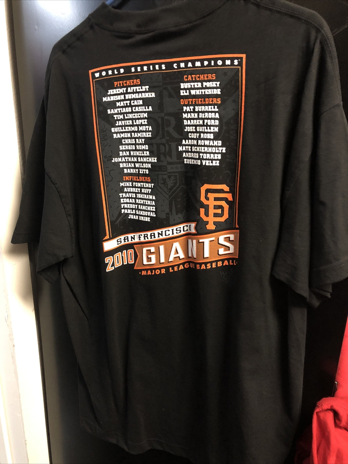 San Francisco Giants Men’s 2010 World Series Champions Celebration Shirt Size XL3
