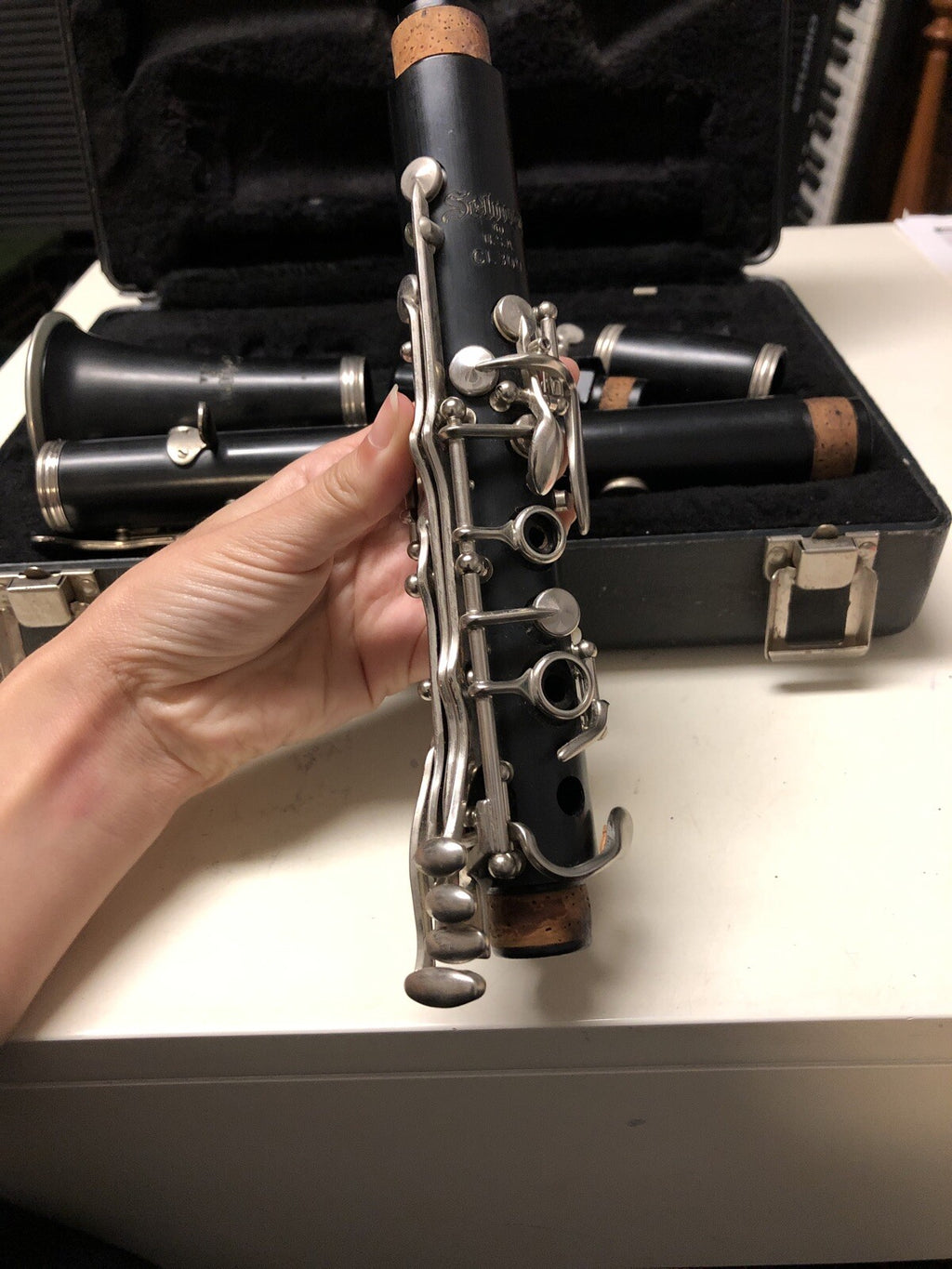 A26 Bundy Selmer Bb Resonite Student Clarinet Vintage W/ Case4