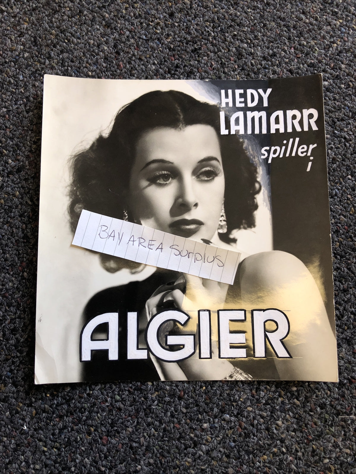 RARE ORIGINAL HEDY LAMARR ALGIERS PHOTO 7.5”x7” GLAMOUR SHOT0