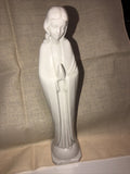 Vintage Praying Virgin Mary/Madonna White Porcelain Elegant Slender Statue 14250