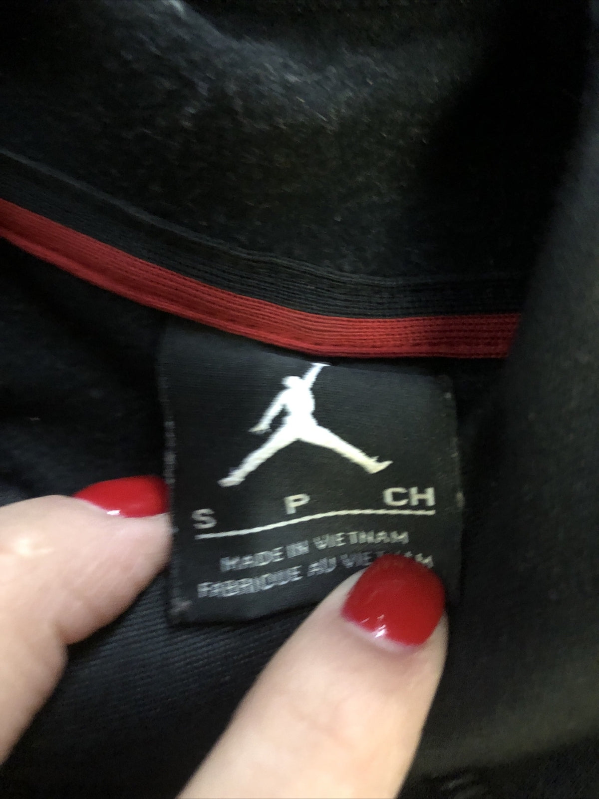 MEN'S JORDAN HOODIE PULL-OVER BLACK  SIZE S4